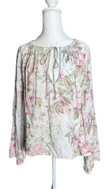 Majorelle Revolve Floral Boho Peasant Top Romantic Cottagecore Fairy Size Small